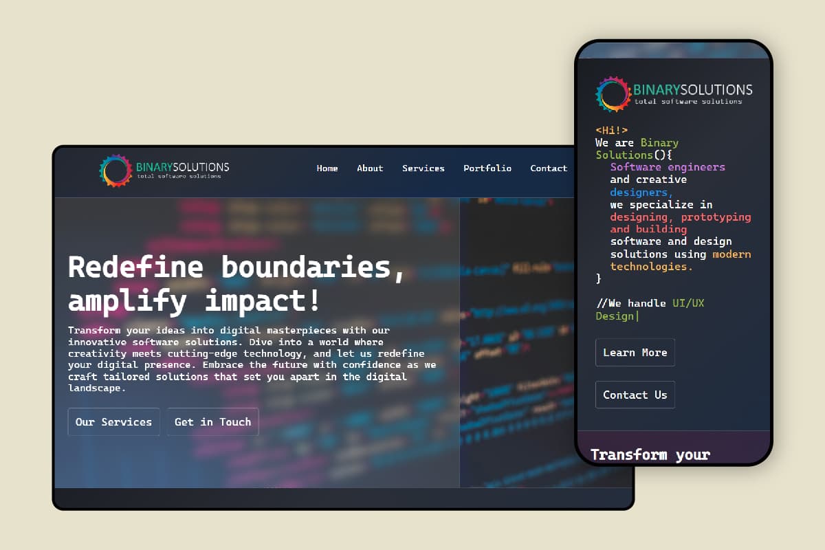 Old Binary Solutions website